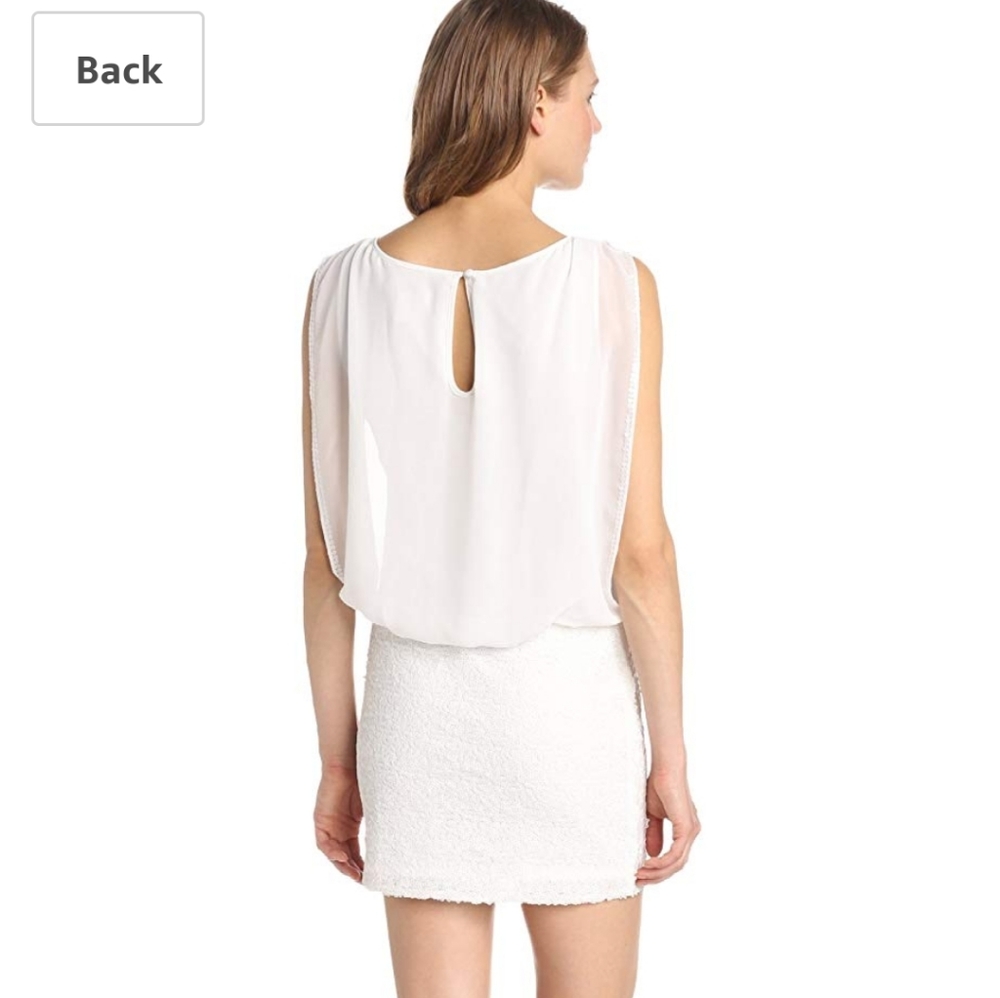 Aidan by Adian Mattox Blouson Dress / Sequin Mini2 - Picture 4 of 8